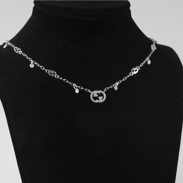 Gucci Interlocking Sterling Silver Necklace