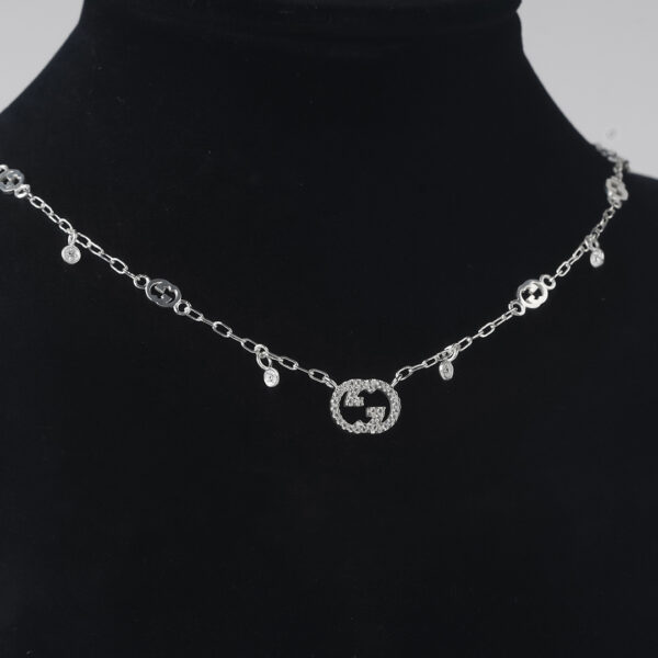 Gucci Interlocking Sterling Silver Necklace