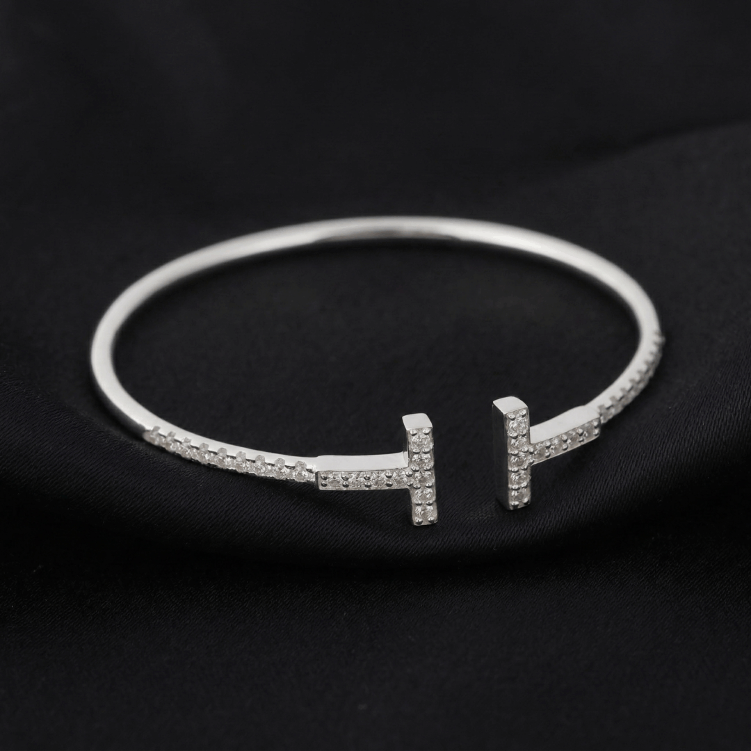 Tiffany T Pavé CZ Wire Bangle