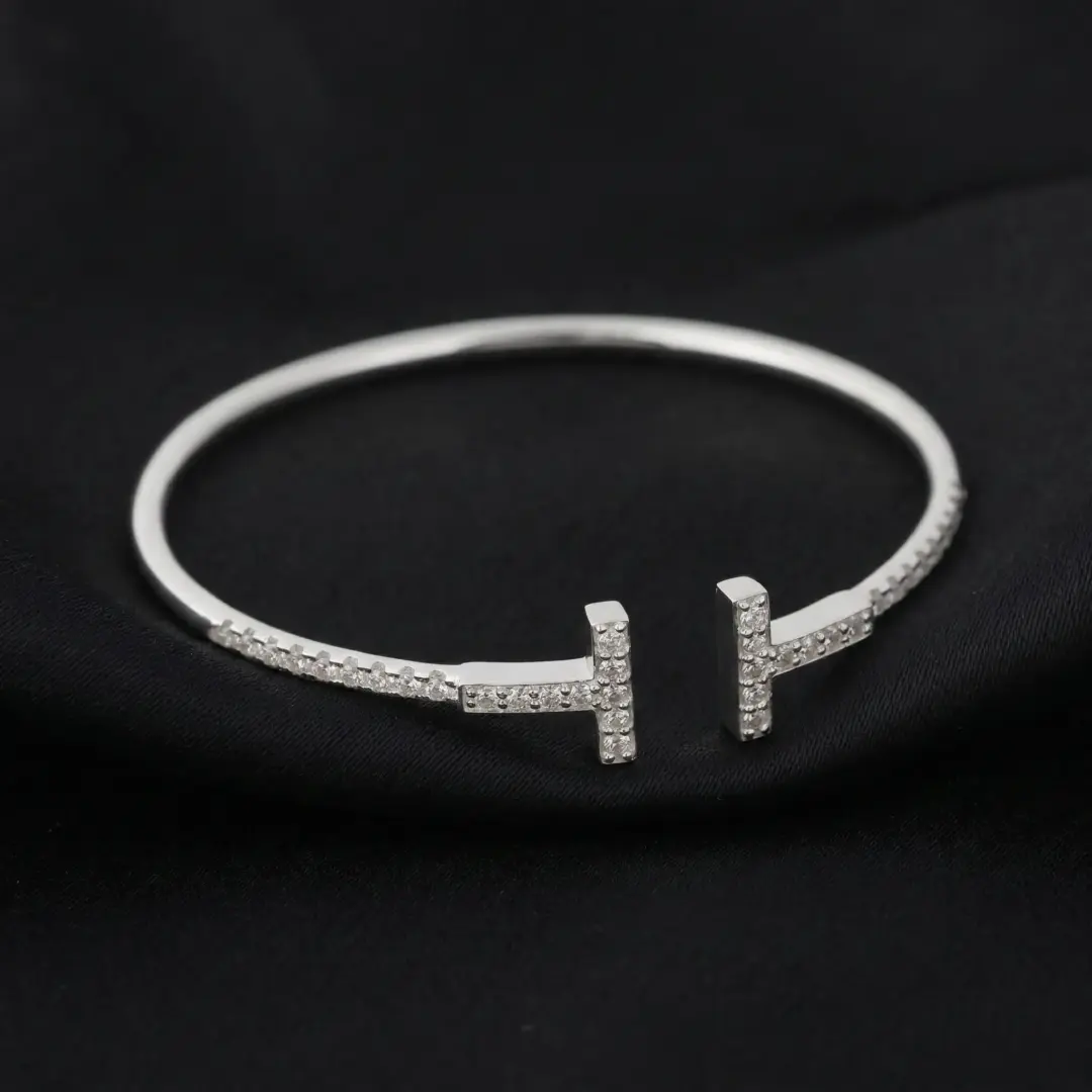 Tiffany T Pavé CZ Wire Bangle