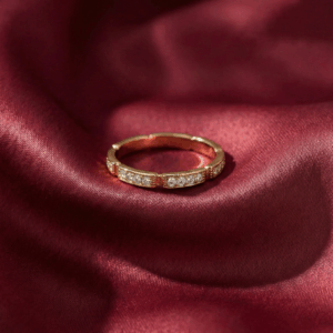 Cartier's, Maillon Panthère Wedding Band, Half-paved, Gold Filled