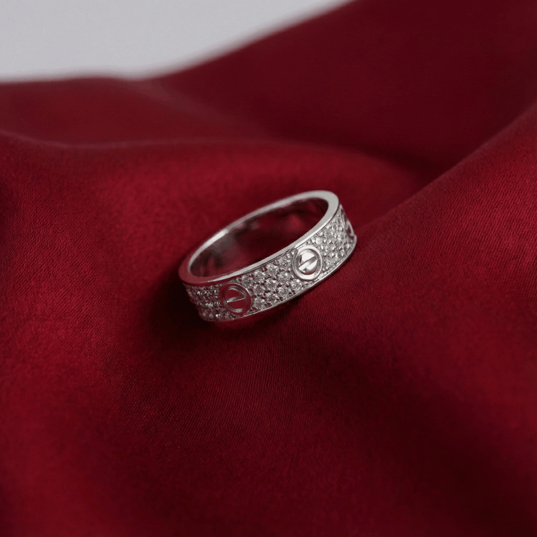 Cartier's, LOVE ring, Small Model, Paved