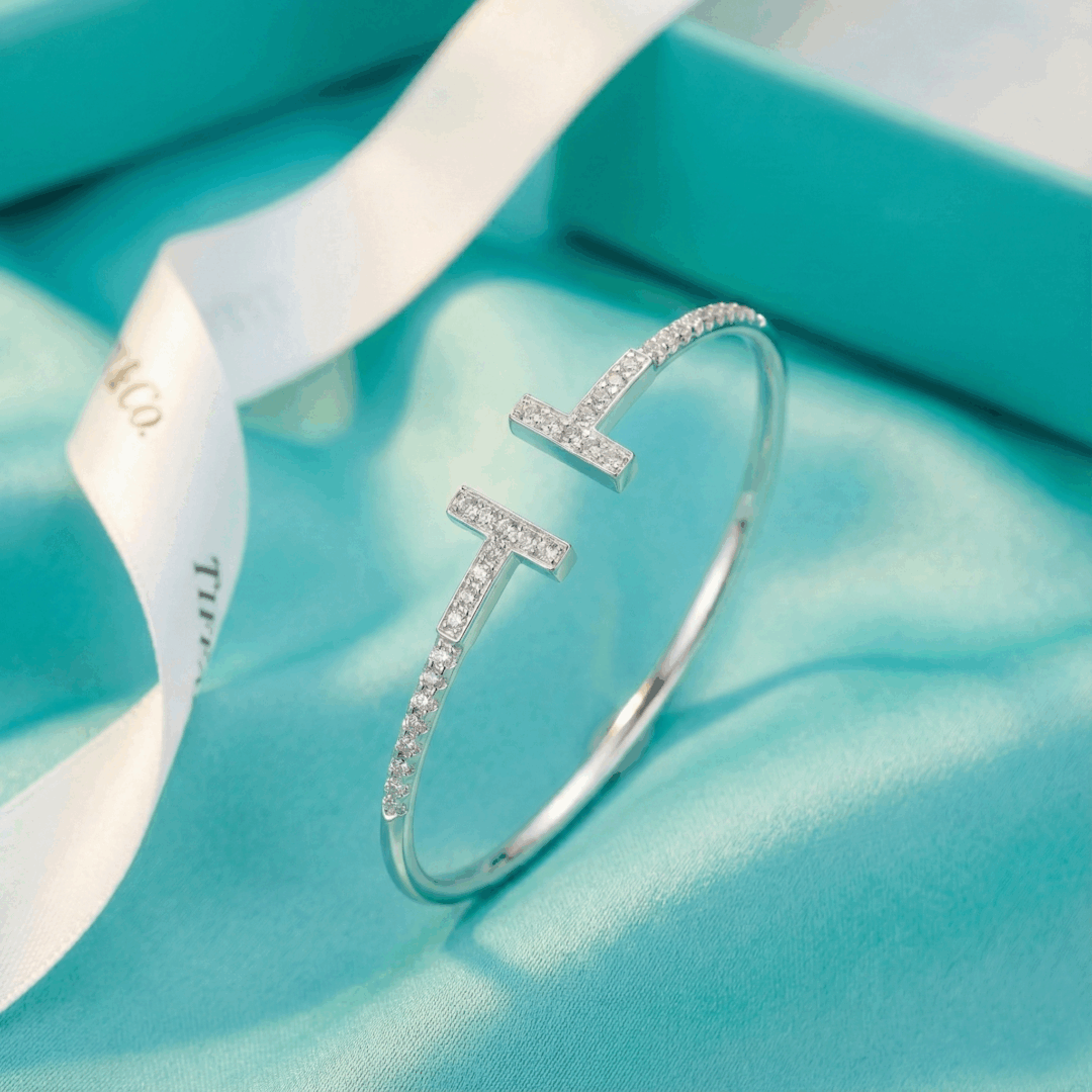 Tiffany T Pavé CZ Wire Bangle