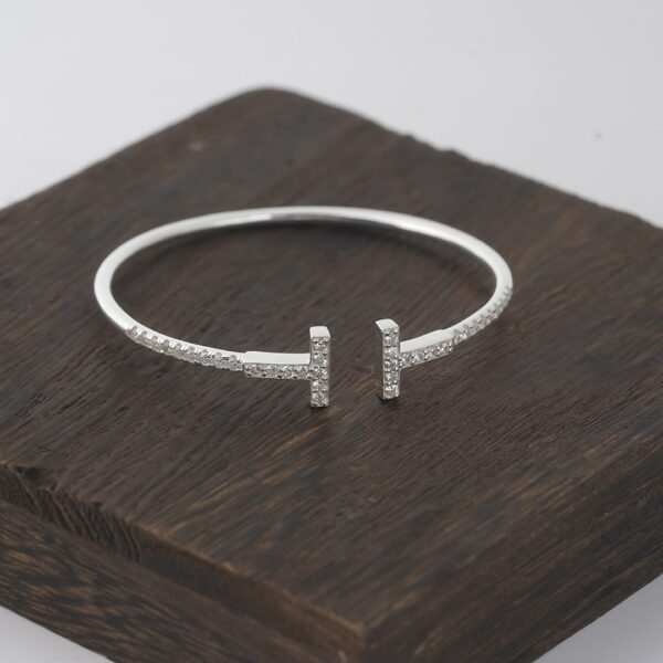 Tiffany T Pavé CZ Wire Bangle