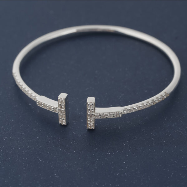Tiffany T Pavé CZ Wire Bangle