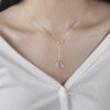 Open Heart Lariat Necklace
