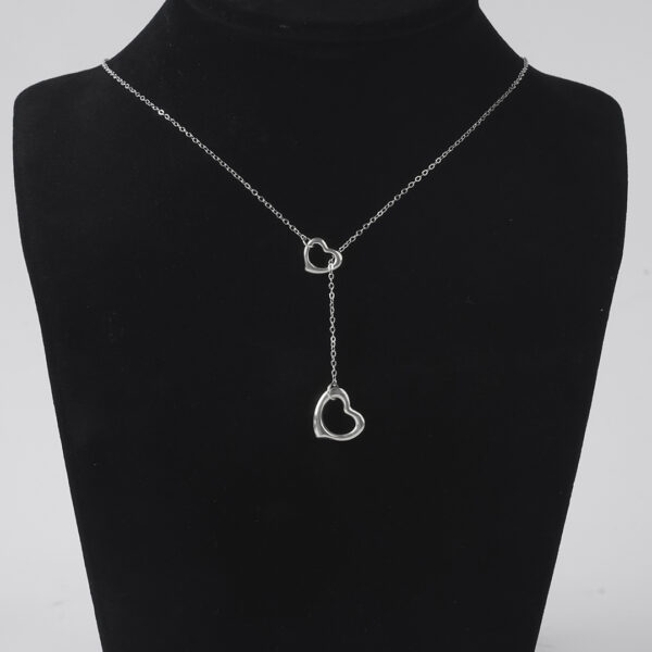 Open Heart Lariat Necklace