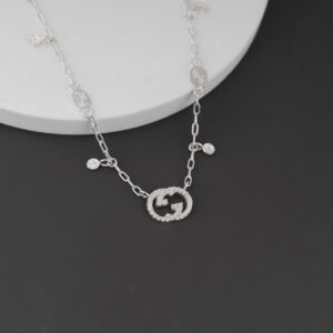 Gucci Interlocking Sterling Silver Necklace