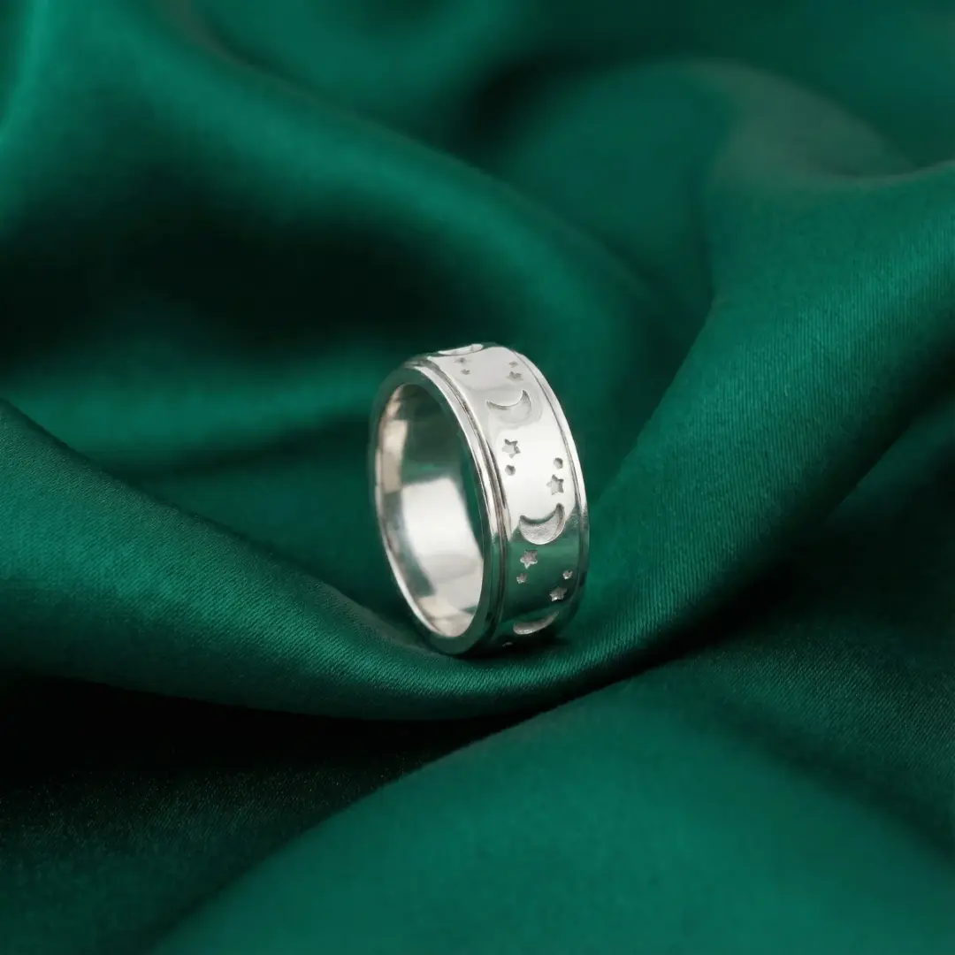 Moon Star Celtic Stress Rings