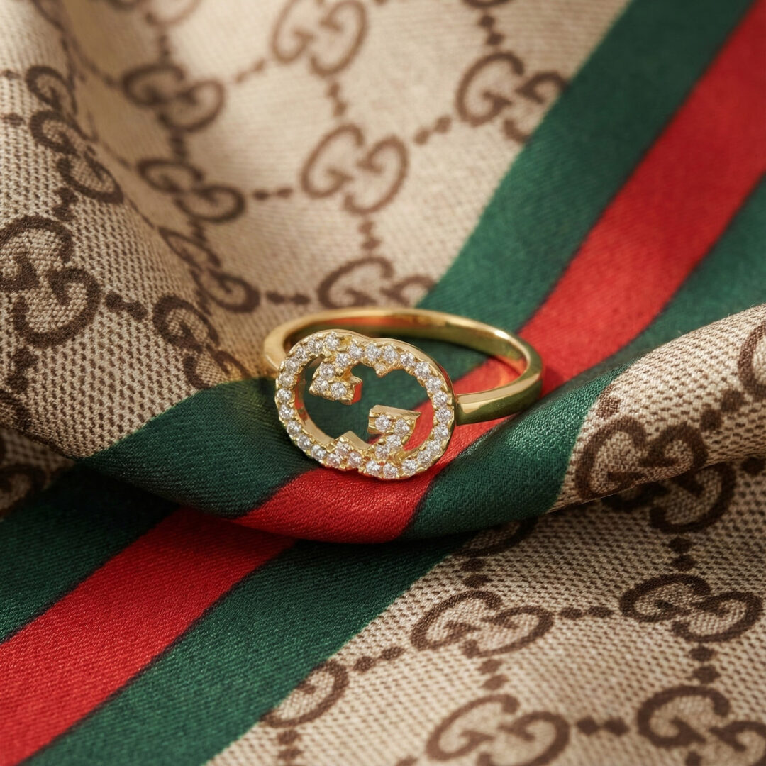 Gucci Interlocking Ring, Gold Filled