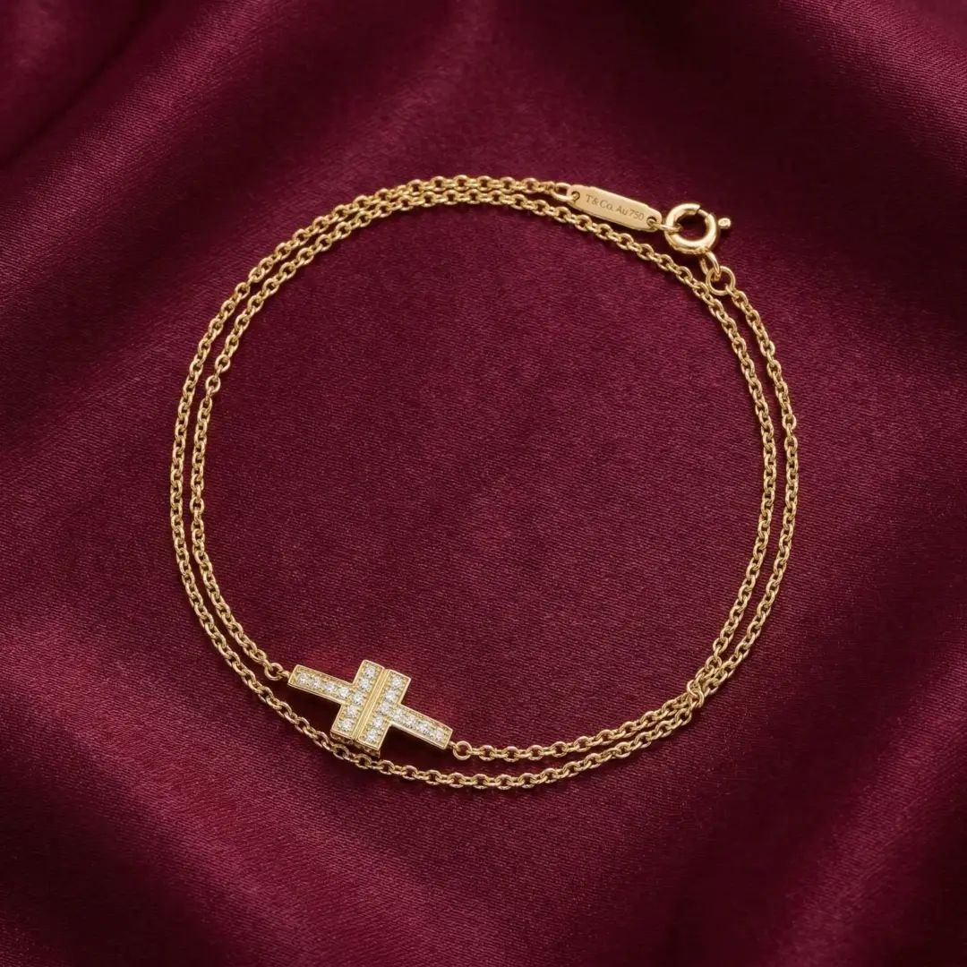 Tiffany 2 Layer Bracelet, Gold Filled