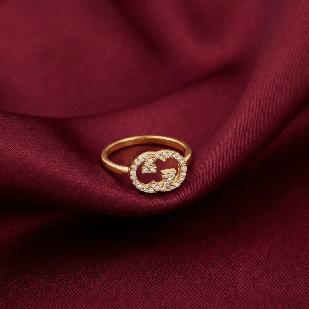 Gucci Interlocking Ring, Gold Filled