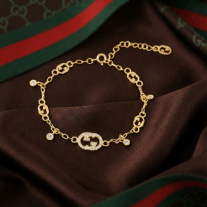 Gucci Interlocking CZ Bracelet, Gold Filled