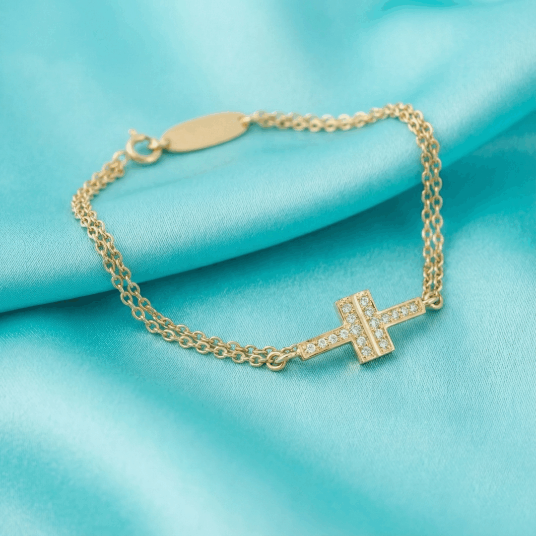 Tiffany  2 Layer Bracelet, Gold Filled
