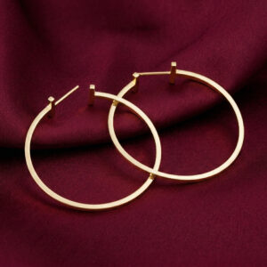 Tiffany Wire Hoop Earrings, Gold Filled