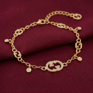 Gucci Interlocking CZ Bracelet, Gold Filled