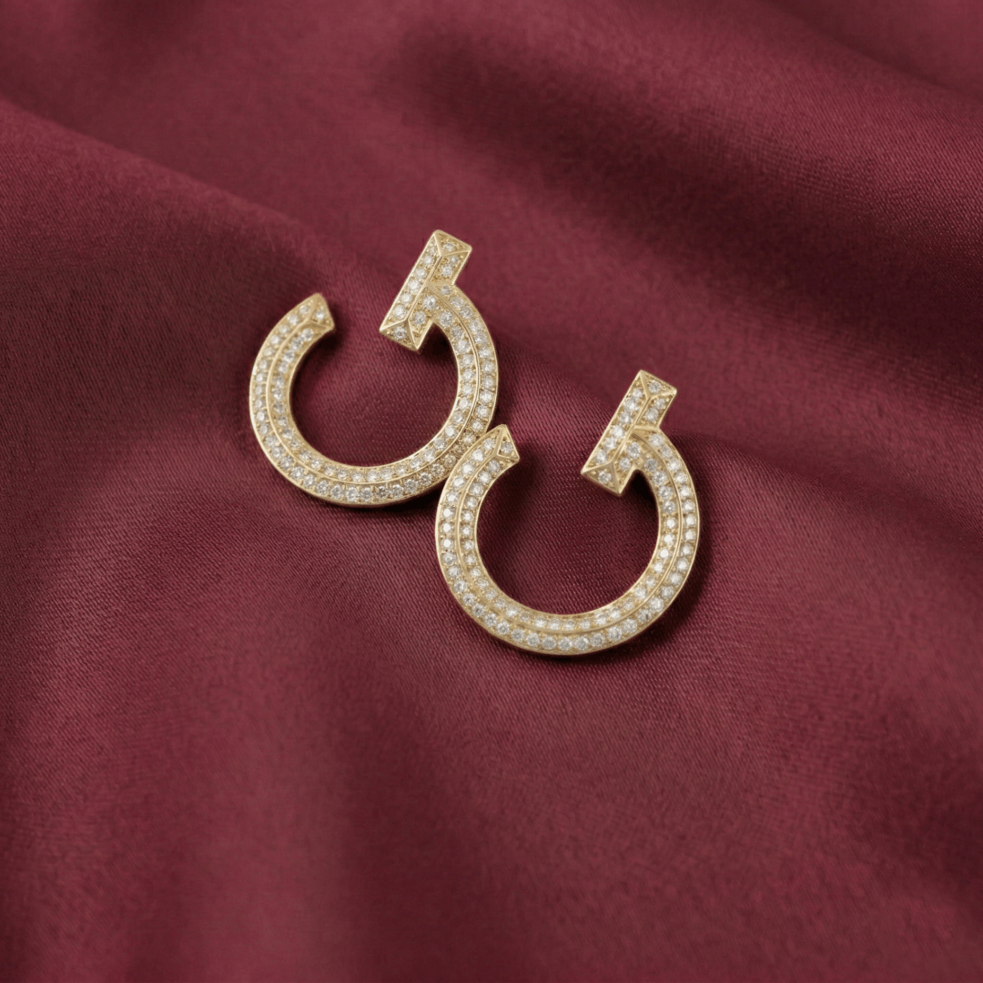 Tiffany T1 Open Hoop Earrings, Gold Filled