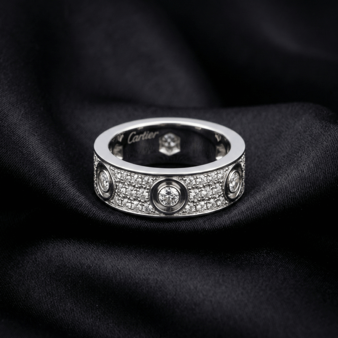 Cartier's, LOVE Ring Pavé Stone