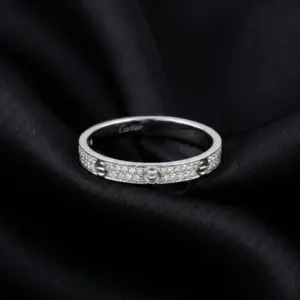 Cartier's, LOVE Ring, Mini Model, Paved